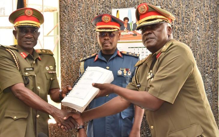 Maj Gen Kyanda commends Outgoing Chief of Personnel and Administration
