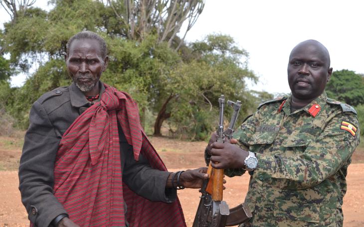 Joint Security Hands Over Livestock as Turkana Surrender Guns in Moroto District.
